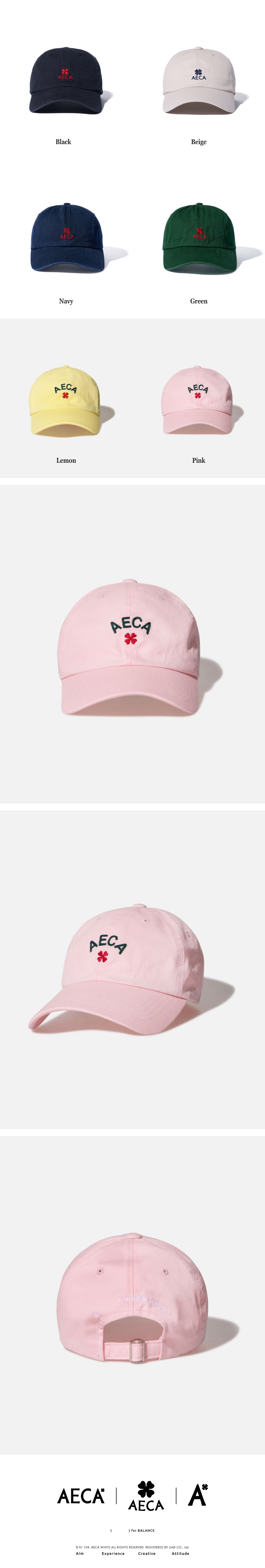 MUSINSA | AECA WHITE AECA CLOVER LOGO CAP-PINK